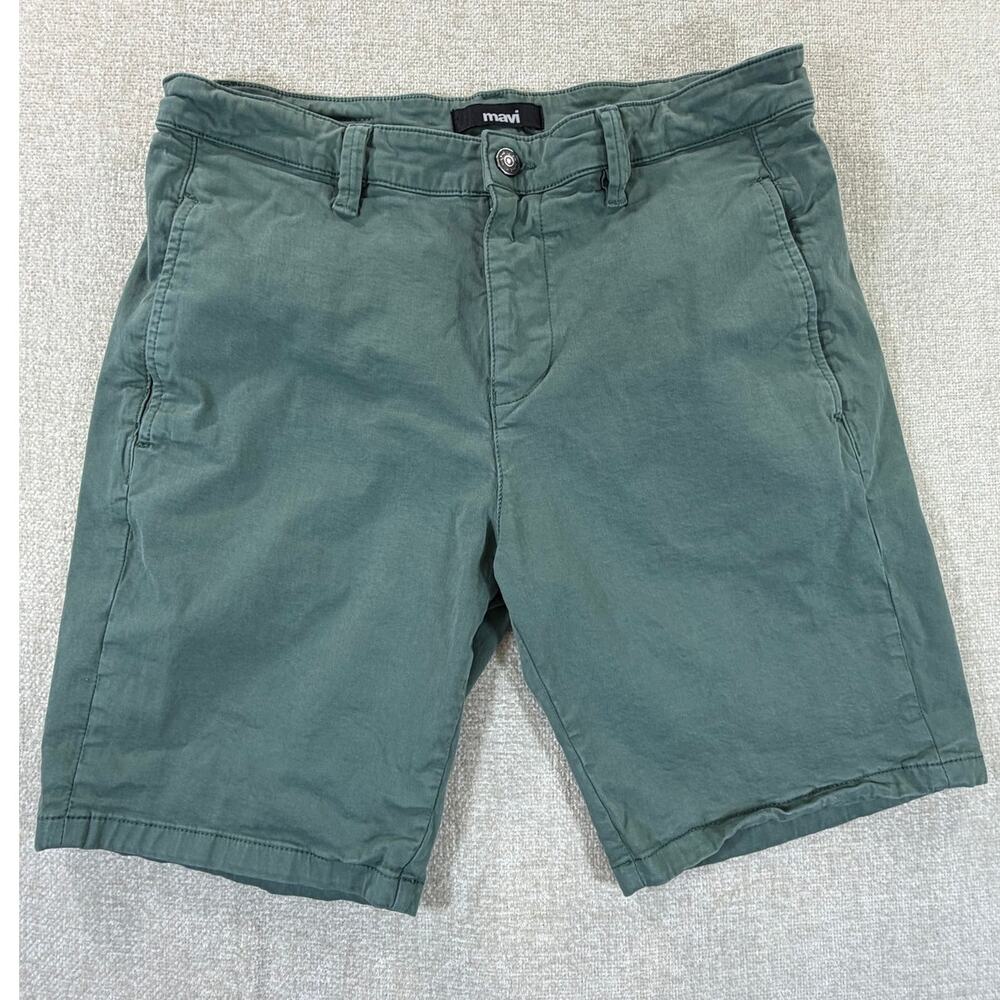 Mavi Men's Green 34 Simon Chino Shorts Casual Stretch Summer Travel Wear Comfort